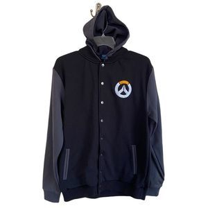 Blizzard Overwatch Snap Front Hoodie Style Jacket 2XL Black 100% Polyester